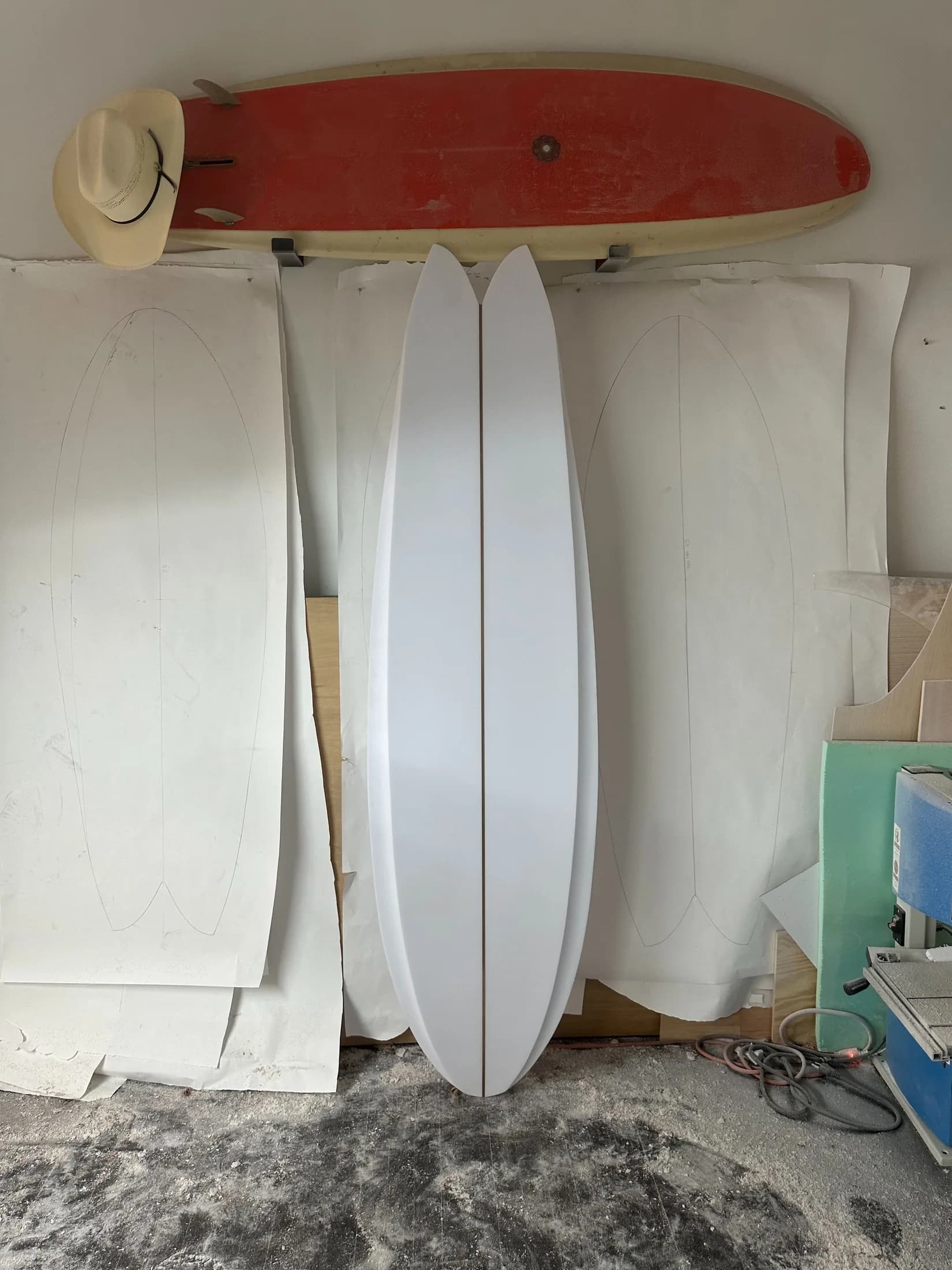 Finished blanks standing in the shaping bay